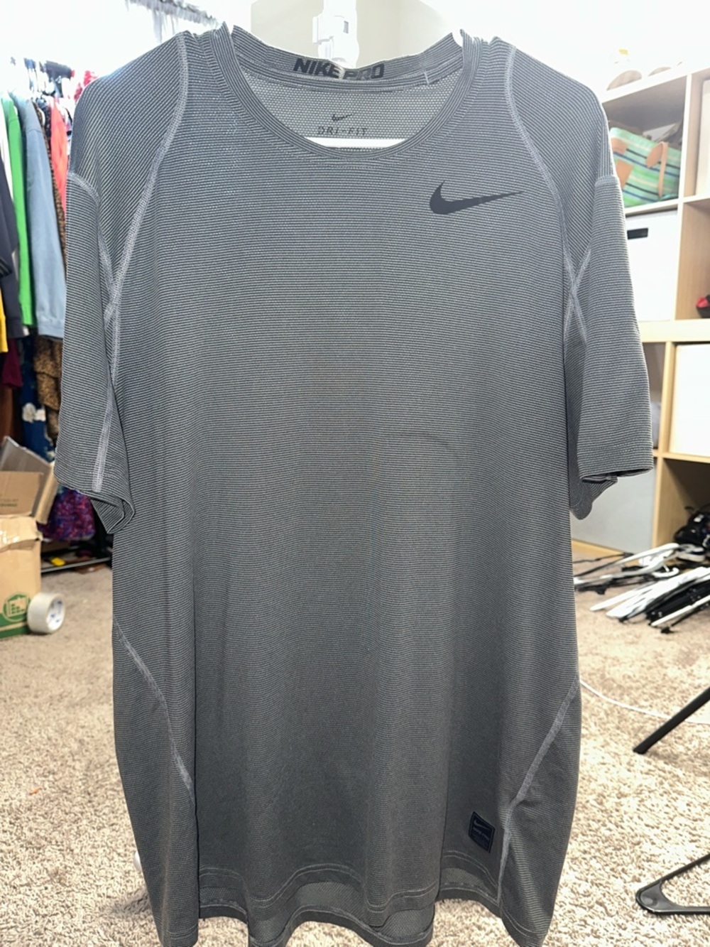 Nike Gray Short-Sleeve Dri-FIT Performance Tee